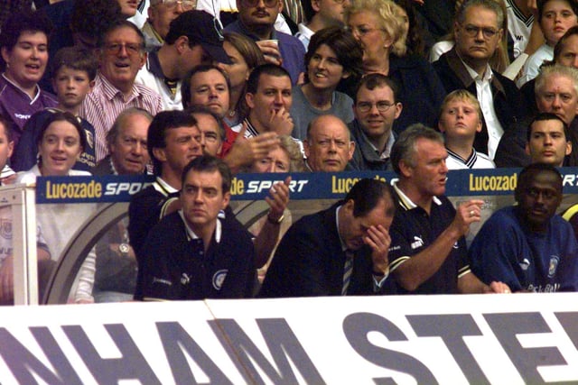 George Graham reacts after Sol Campbell's equaliser.