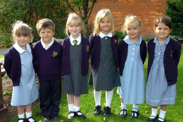 Stalmine Primary School reception children in 2006