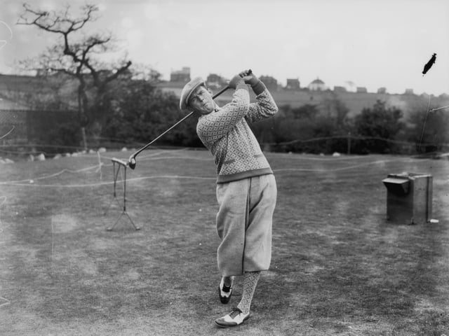 American golfer Al Watrous in action during the Ryder Cup at Moortown.