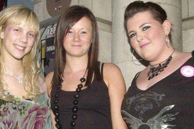 Laura, Abbie and Sarah having a night out in 2006.