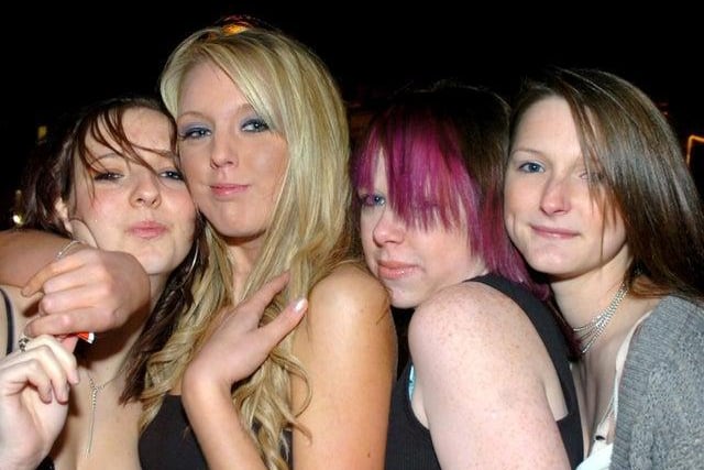 These girls enjoyed a night out - pictured outside Reflex in 2007.