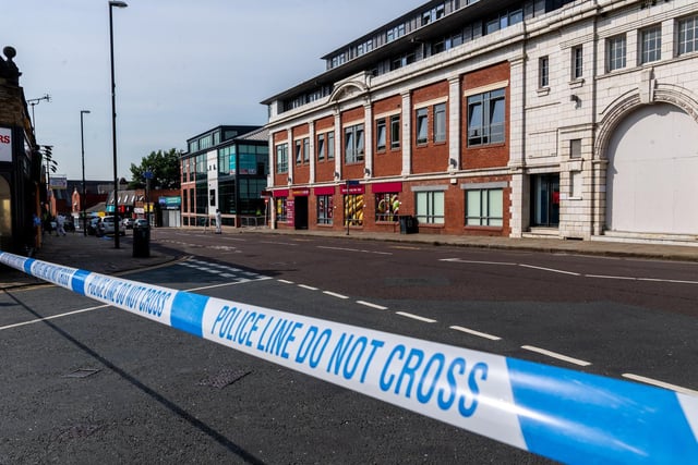 Witnesses saw a fight between a number of men and then a car was driven into some of the men involved. A 34-year-old man was seriously injured and taken to hospital where he is in a critical condition