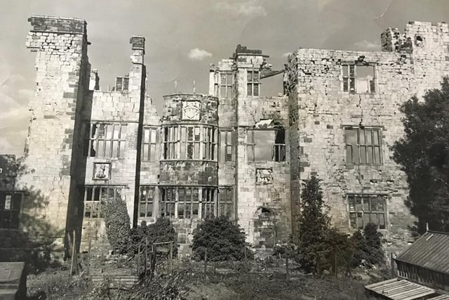 A substantial 16th-century Elizabethan house on Ferrybridge Road, pictured shortly before demolition