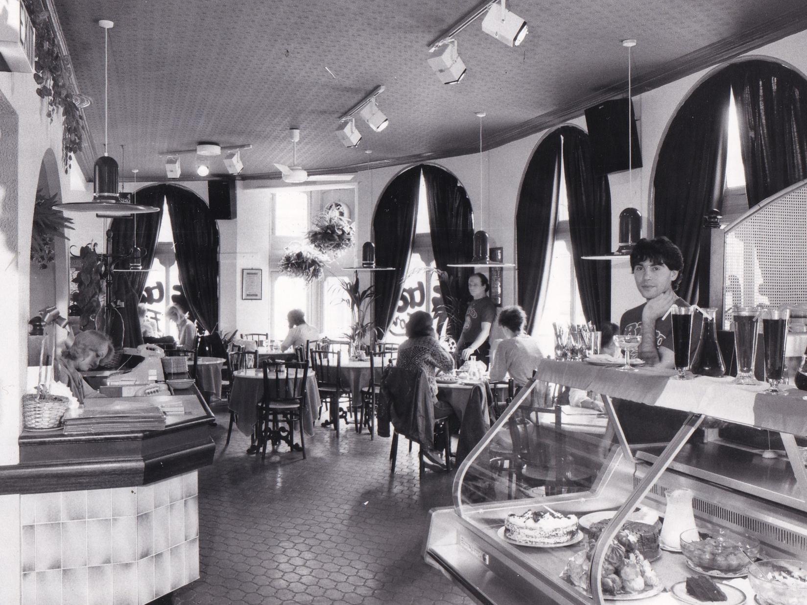 This restaurant on Commercial Street in the city centre boasted 16 starters and 17 specialities with house wine £4.70 for a litre back in April 1984.