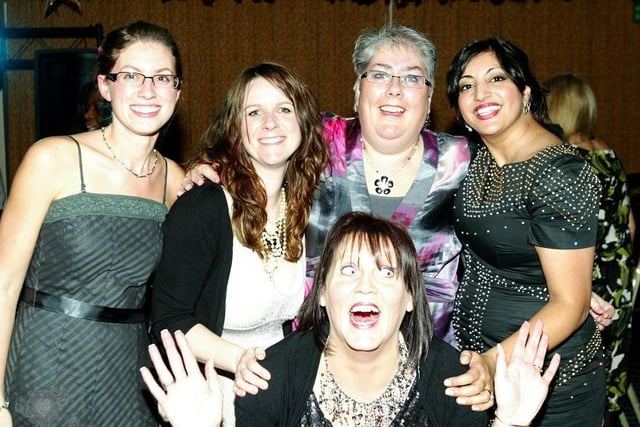 Christmas party in 2009 with a motown music theme at Holiday Inn, Clifton. Pictured (from left) are Monique Shepherd, Emmaline Taylor, Jane Richardson, Shaheen Rasool and Dawn Kimmings (front)