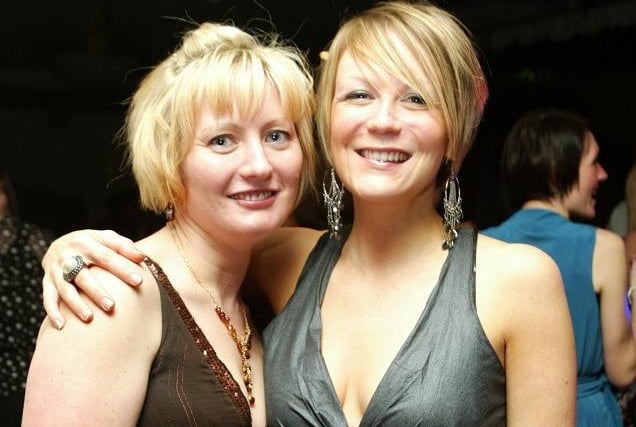Christmas party in 2009 with a motown music theme at Holiday Inn, Clifton. Pictured (from left) are Marie Barlow and Sarah Coward