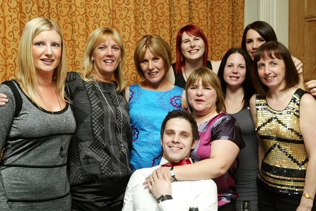 Christmas party in 2009 with a motown music theme at Holiday Inn, Clifton. Pictured (from left) are some of the team from Battyeford Primary School