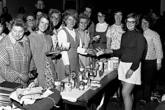 A weekend mini market in Wigan during 1973
