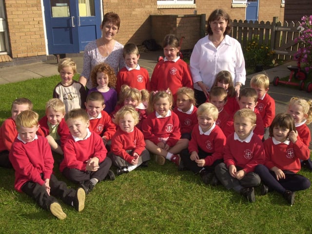 St George's RC Primary School in 2002, with Mrs Smith and Mrs Amos.