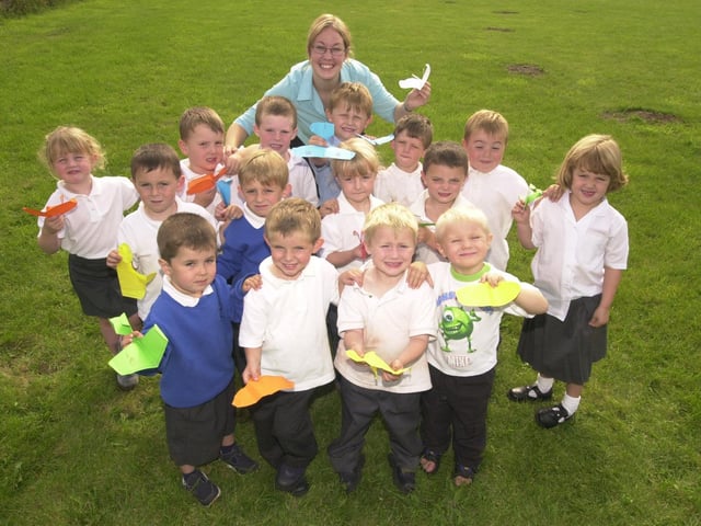 Hertford Vale School in 2002, with teacher Kathryn Tweedale.