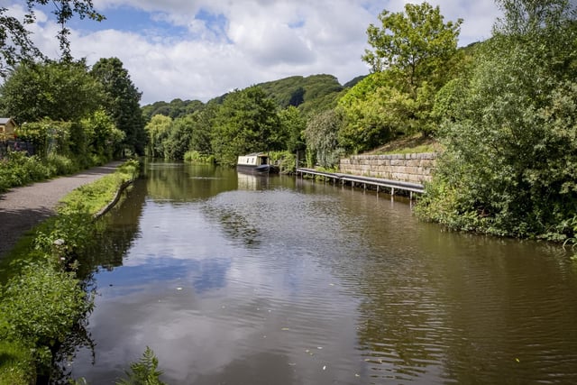 Views along the Rochdale Canal from Mytholmroyd to Hebden Bridge