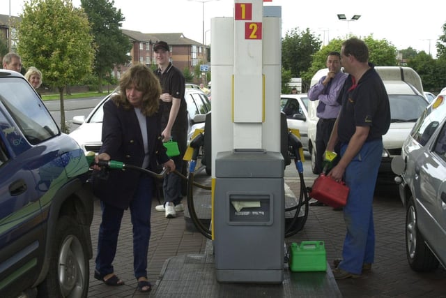 Drivers spent hours looking for petrol as their vehicle tanks ran dry. This photo was taken at a petrol station on Preston New Road