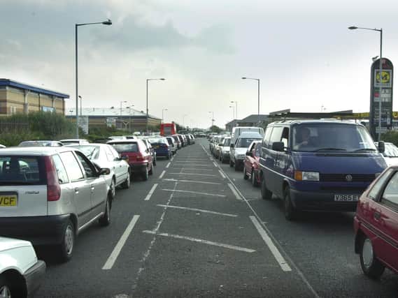 This was the scene at Morrisons, Squire's Gate as cars queued for fuel