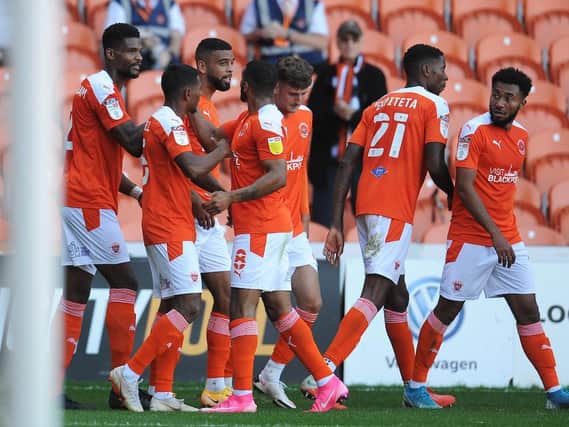 CJ Hamilton's double helped Blackpool to their first league win of the season