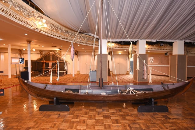 The Viking boat sits at the heart of the Fearsome Craftsmen exhibition in the Pavilion Theatre Winter Gardens Blackpool. Learn how advances in Viking boat technology led to the development of a thriving trade network.