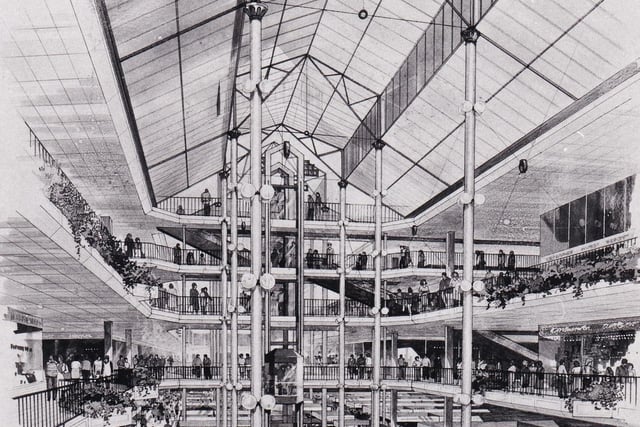 An artist's impression shows the inside of the proposed redevelopment scheme. By December 1987 your YEP reported how major high street chains had expressed an interest in taking shop units.