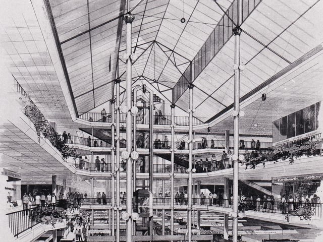 An artist's impression shows the inside of the proposed redevelopment scheme. By December 1987 your YEP reported how major high street chains had expressed an interest in taking shop units.