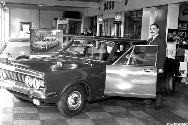 The new Ford Executive model arrives in Wigan during September 1966