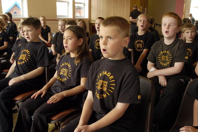Youngsters from the Scarborough Stagecoach School, rehearse for their singing role in the national touring production of Joseph.