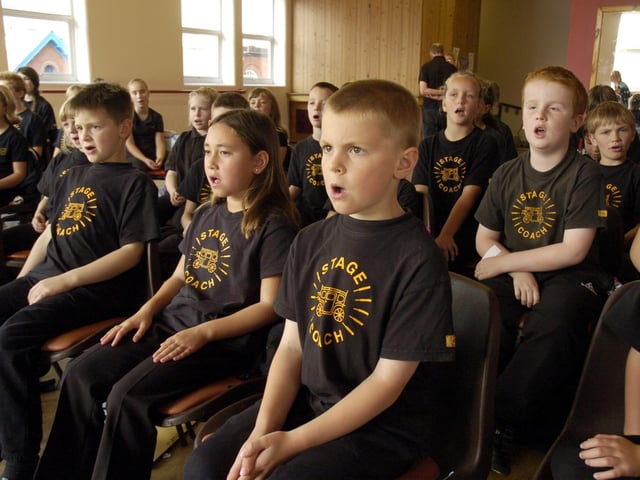 Youngsters from the Scarborough Stagecoach School, rehearse for their singing role in the national touring production of Joseph.