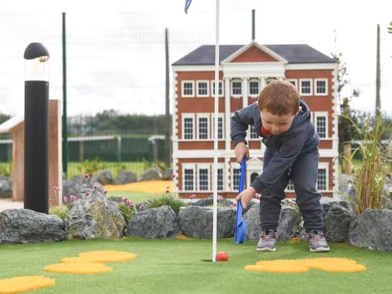 2-year-old Noah Curtis gets a Lytham Hall-in-one at the 15th
