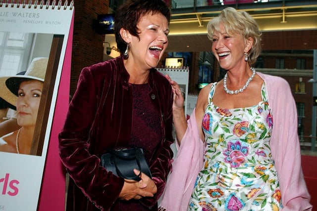 Julie Walters and Helen Mirren at the northern film premiere of Calendar Girls at The Light in the city centre.