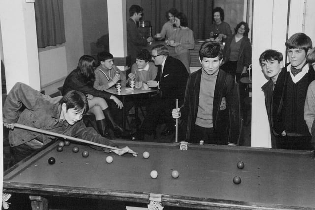 The lounge and coffee bar at Chapel Allerton Methodist Youth Club in January 1969.