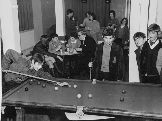 The lounge and coffee bar at Chapel Allerton Methodist Youth Club in January 1969.