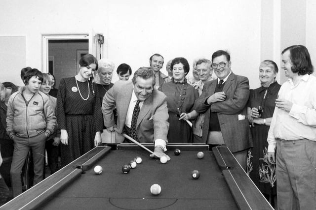 A group of youngsters playing pool at South Gipton Community Centre in February 1984. Other facilities included table tennis equipment and space invader games. The Rt. Hon. Denis Healey was invited to perform the opening ceremony.
