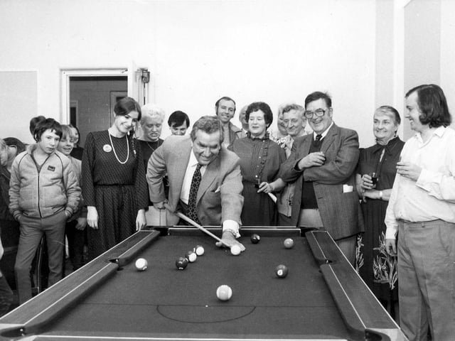 A group of youngsters playing pool at South Gipton Community Centre in February 1984. Other facilities included table tennis equipment and space invader games. The Rt. Hon. Denis Healey was invited to perform the opening ceremony.