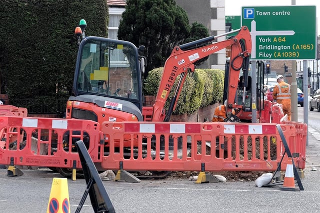 Improvements continue in Mount Park Road next to Falsgrave Road.