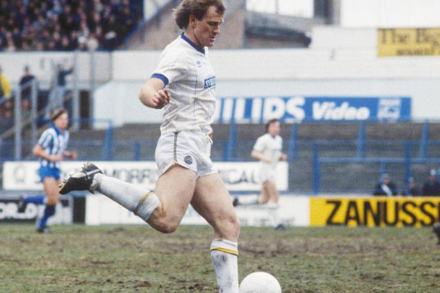 Andy Ritchie in action against Sheffield Wednesday at Elland Road in March 1984. He scored for the Whites in a game which ended 1-1.