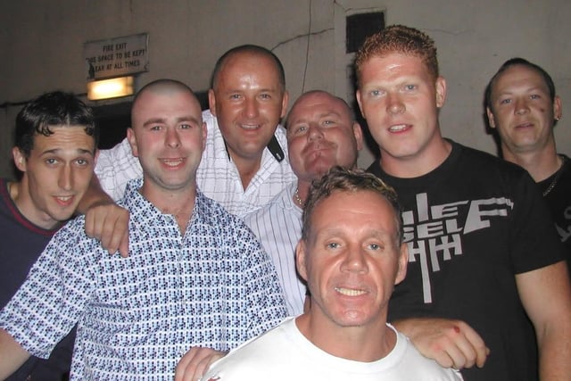 Gary and his pals in Mex bar in 2004.