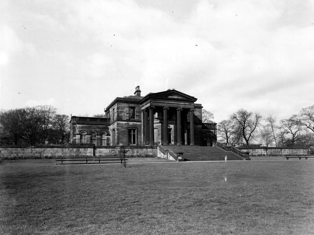 Armley House in March 1950. Former home of Benjamin Gott, Leeds clothing manufacturer, owner of Bean Ing Mills, Wellington Street.