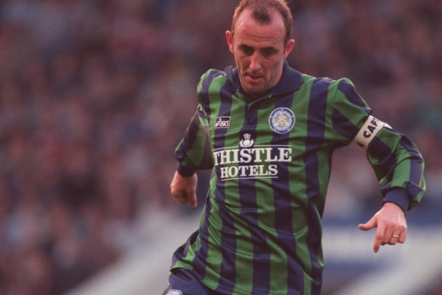 Certainly not a classic. Gary McAllister sporting the blue and green kit from the 1994/1995 season.