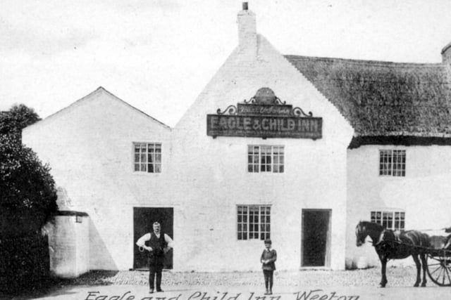 The Eagle and Child at Weeton is one of the oldest inns in the Fylde, built more than 400 years ago and originally thatched. The Danes first settled in Weeton and built a road through the district to Poulton, about 1040
