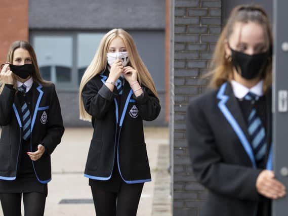 Pupils wear protective face masks. Illustrative photo only. Danny Lawson/PA Wire.