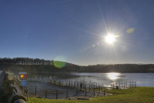 Start your Eccup Reservoir walk on Alwoodley Lane, before heading down towards the reservoir and following a five mile circular route around the open water, passing by woodland and sprawling fields along the way.