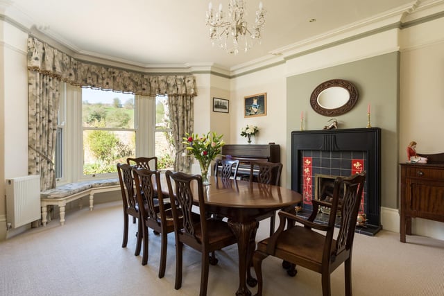 The dining room provides a great family space
