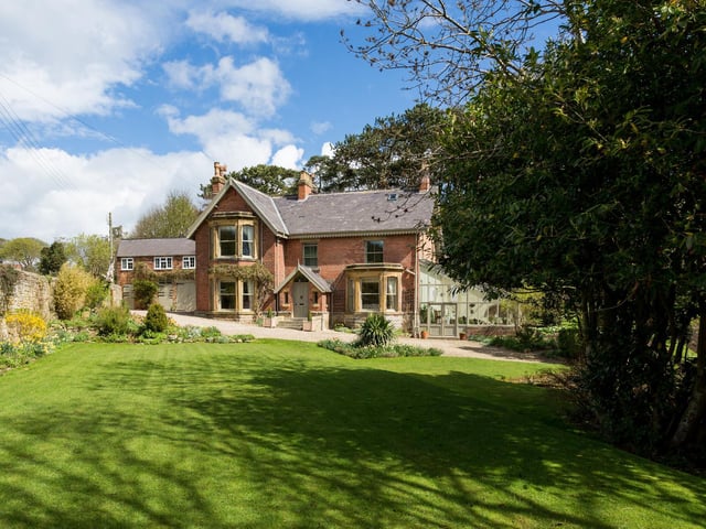 The house sits in over two acres