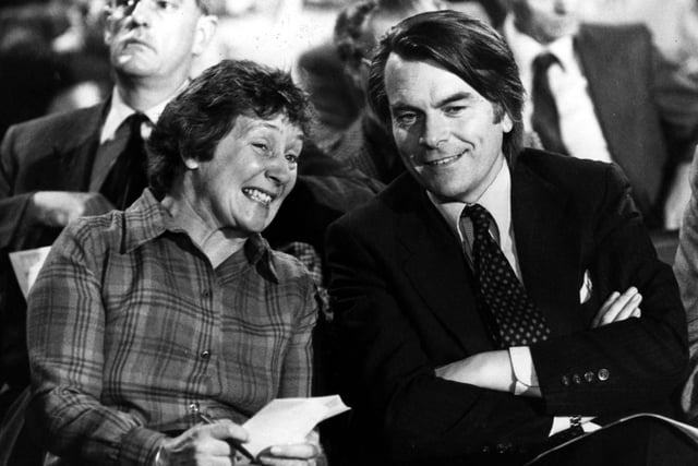 David Owen and Shirley Williams - who would later set up the SDP - at the Labour Party Conference in Blackpool in 1980