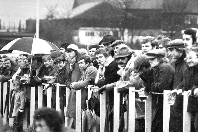 A crowd scene at a Wigan rugby union match in 1972