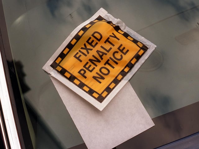 He was issued with a parking ticket!