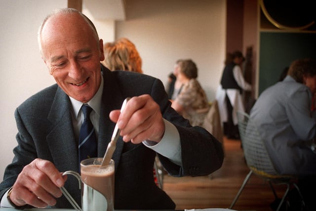 Peter Brown had to stir his hot chocolate - priced at £1.90 - with a knife.