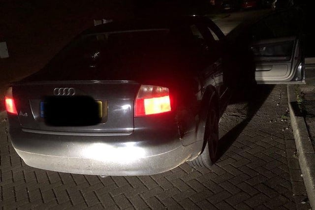 Car seen by #HO58 travelling at 40mph along the M55 at Wesham, it then failed to stop and was abandoned after a pursuit. Prohibition notice placed on the car for several defective tyres. We shall look after the car until the owner decides they want to talk to us.