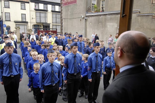 The Boys Brigade hold their Yorkshire County Battalion Founders Day parade in Scarborough.