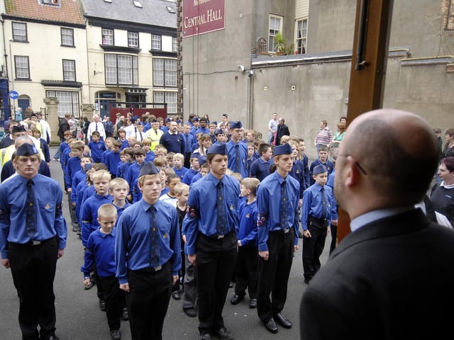 The Boys Brigade hold their Yorkshire County Battalion Founders Day parade in Scarborough.