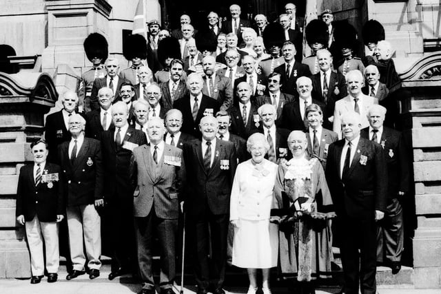 Wigan's Civic VE day celebrations at Wigan town hall in 1995