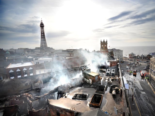 Around 100 firefighters spent the night battling the blaze at the century-old building opposite North Pier