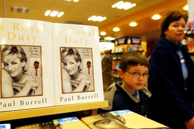 A Royal Duty, a book about Princess Diana written by her former butler Paul Burrell, on sale in Borders in Leeds city centre.